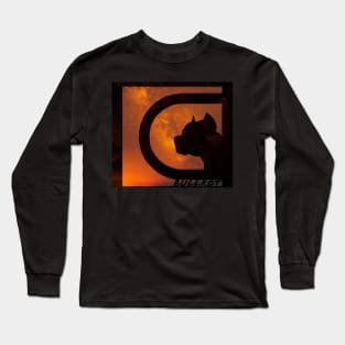 Bullrot Galaxy Orange Noire et Nom Long Sleeve T-Shirt